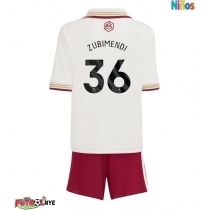 Camiseta Arsenal Martin Zubimendi #36 Tercera Equipación para niños 2025-26 manga corta (+ pantalones cortos)